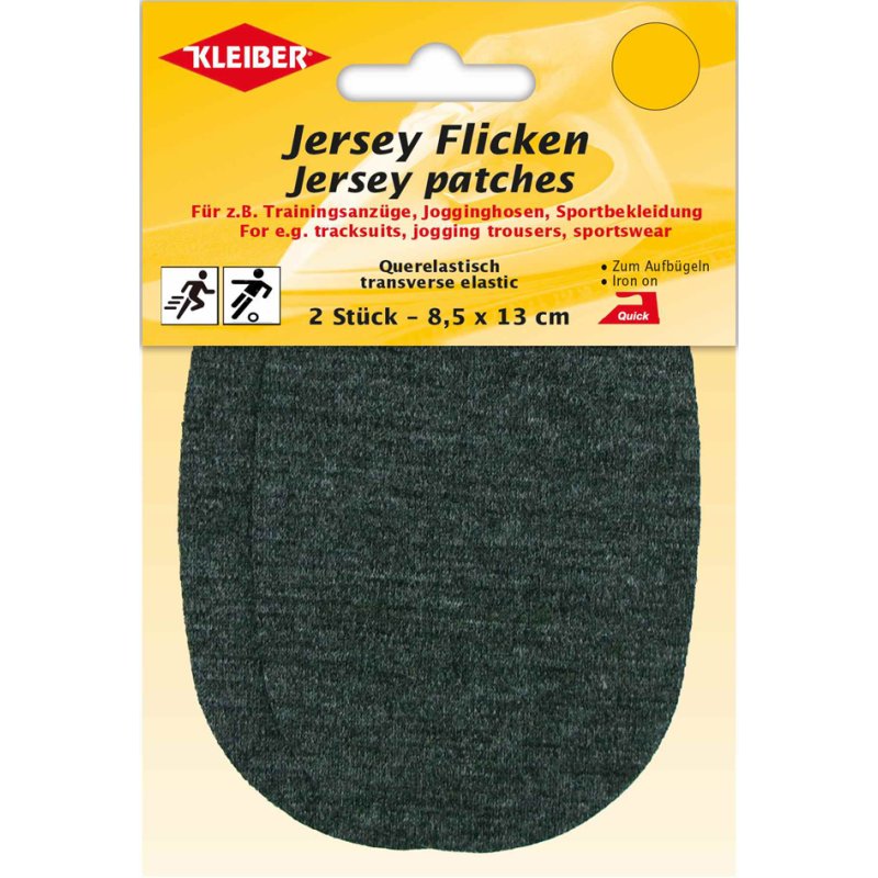 KLEIBER feuilles de pressage jersey, 85×130 mm, noir, 2 pièces